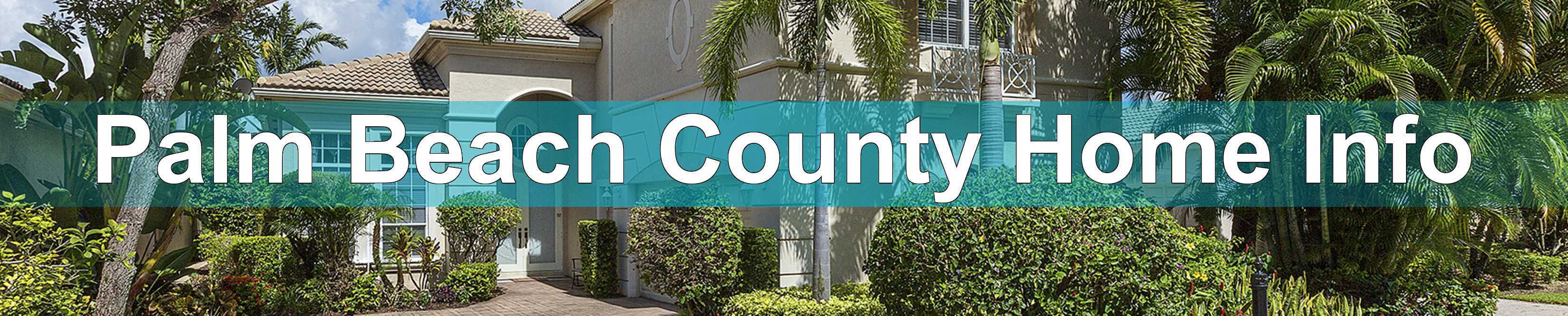 Palm Beach County Real Estate Information